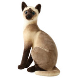 Gato De Peluche Realista Siamés 35cm