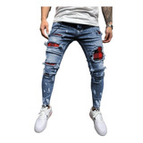 Vaqueros Ripped Jeans Slim Fit Skinny Hombre