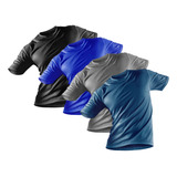 Kit 4 Camisas Masculino Proteção Uv 50+ Blusa Manga Curta