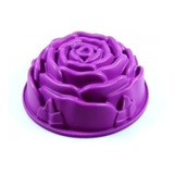 Forma De Rosa Em Silicone Bolo Pudim Torta