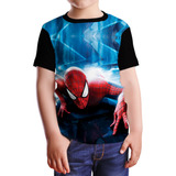 Camiseta Cumpleaños Spiderman El Hombre Araña Niño Y Niña 