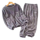 Pijama Conjunto Polar Pantalón + Poleron Frío Invierno