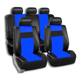 Funda Cubre Asiento Auto Eco Cuero Easy Azul Dinamic