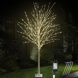 Árbol De Abedul Iluminado De 6 Pies 840 Leds Luces Bla...