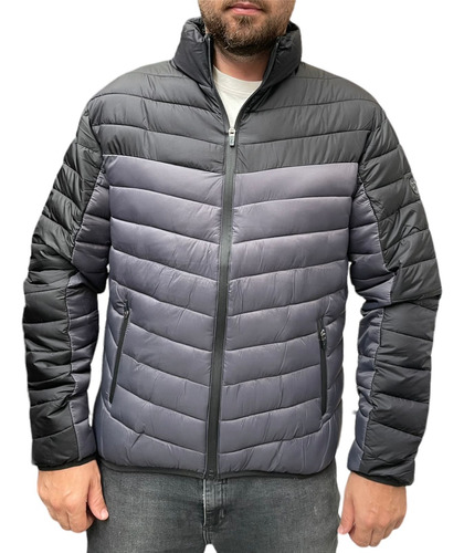 Campera Inflable Abrigada Hombre Bicolor Importada Rush Town