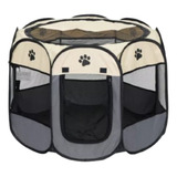 Casa Corral Perros Plegable Mascota Aire Libre Chico Gris