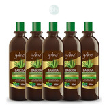 Kit 5 Shampoos Babosa Yabae 500ml - Estímulo Do Crescimento