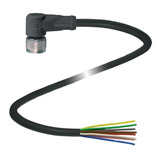 Cabo De 2m Com Conector M12 90º / 8 Vias - V19-w-bk2m-pur-u