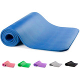 Tapete Yoga Pilates Fitness Ejercicio Portátil 10mm Grosor Color Azul