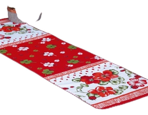 Caminho De Mesa Estampada Flores Multiuso Delicada Oxford