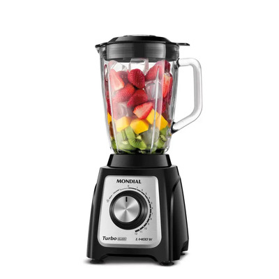Liquidificador Turbo Glass Jarra De Vidro L-1400-gi Mondial | Parcelamento sem juros