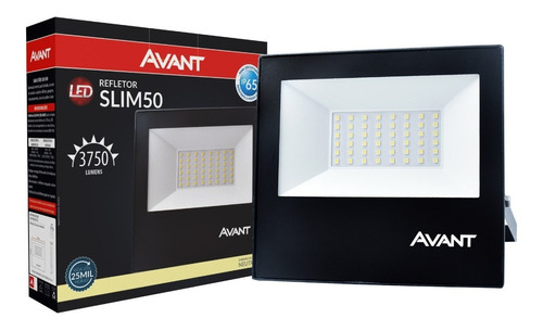 Refletor Led Slim 50w Branco Neutro 4000k Bivolt