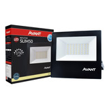 Refletor Led Slim 50w Branco Neutro 4000k Bivolt