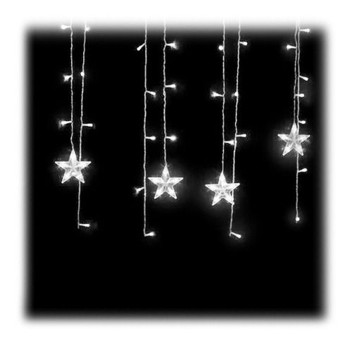 Cascata 600 Lâmpadas Led Estrelas Branco Frio Natal Natalina