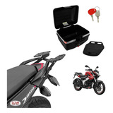 Suporte Bagageiro Scam + Baú Givi 27l Bajaj Dominar 160 200