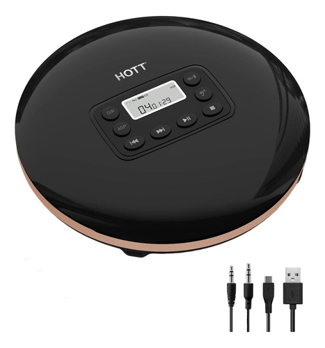 Reproductor De Cd Portátil Hott Cd711t Para Viajes A Casa Y