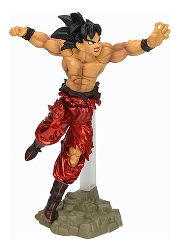 Figura Dragon Ball Z Goku Sayayin Ataque Pantalon Rojo 20cm