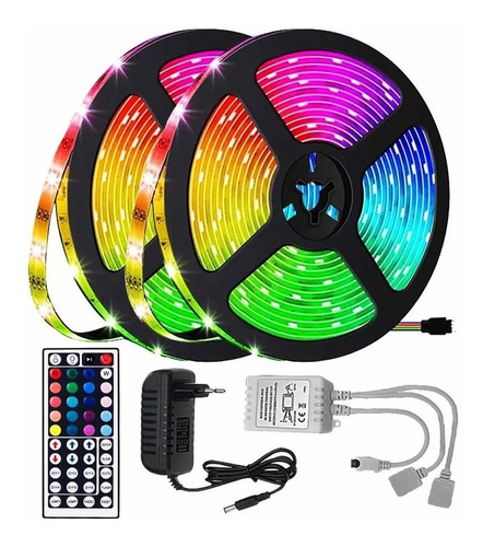 Rollo De Tira Led Multicolor Rgb 10 M Luces De Decoración