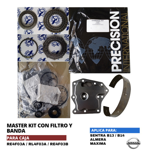 Master Kit Con Filtro Y Banda Nissan Sentra B13 / B14 Caja  Foto 2