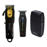 Set Viggo Maquina Cortar Pelo + Trimmer + Shaver  Simil Wahl