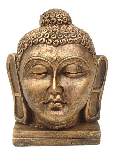 Cabeça De Buda Hindu Grande Estatueta Em Resina Decorativo