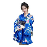 Albornoz De Mujer Japonesa, Diseño Floral Y Kimono .
