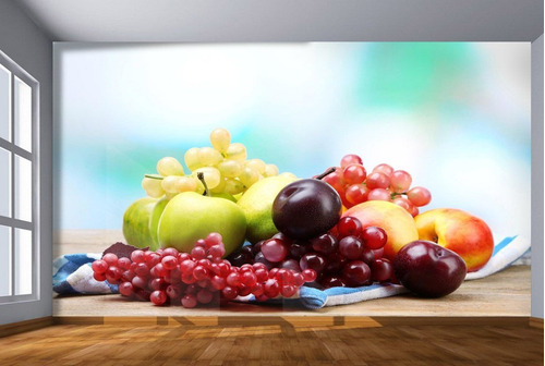 Papel De Parede Frutas Vermelhas Salada 3d M² Al158