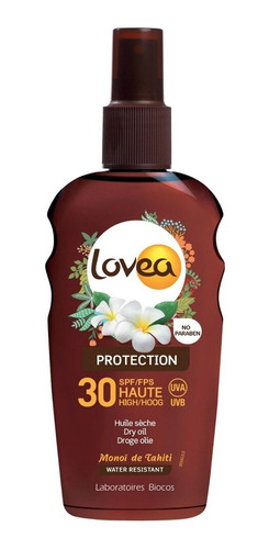 Aceite Seco Monoi De Tahiti Fps 30 Lovea Bronceador 150ml