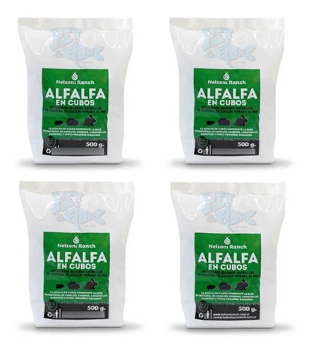 Alfalfa En Cubos X 500g X 4 Unidades Hamster Cobayo Conejo  