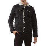 Campera Hombre Bensimon Jean Black Denim Cordero Negro Premi