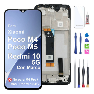Para Redmi 10 5g/ Xiaomi Poco M4/ M5 Pantalla Lcd Con Marco