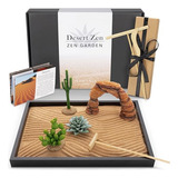 Desert Zen Garden Kit. Home Cactus Decor. 11x8 Sand Tra...