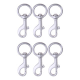 6pcs Clips De Material Acero Inoxidable Giratorios De