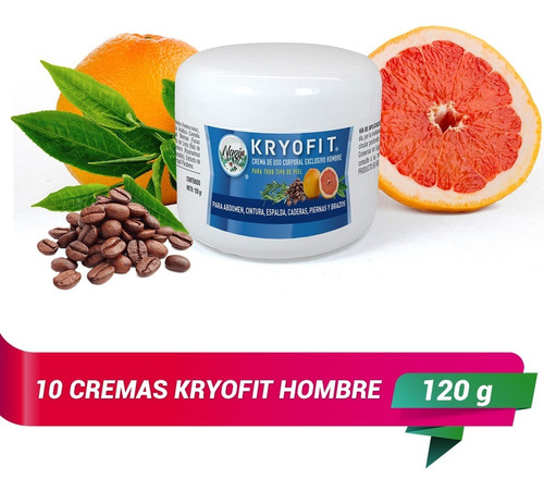 Crema Reductora De Abdomen Panza Cintura Para Hombre Kryofit