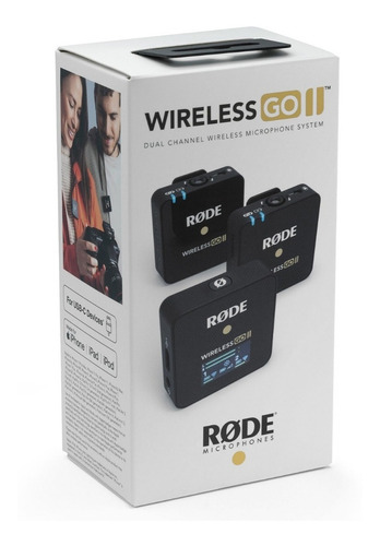 Microfone De Lapela Duplo Rode Wireless Go Il - 2 Microfones