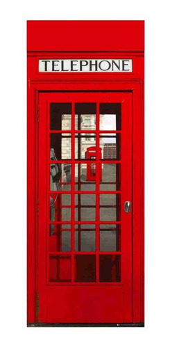 Adesiv0 Decorativo Porta Cabine Telefônica Londres  Mod.145