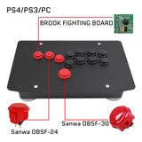 Fightbox Rac-j500b-ps All Buttons Arcade Joystick Game Cont.