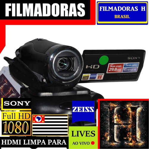 Filmadora Sony Câmera Handycam Hdr-cx240 Hdmi Limpa E Lives