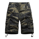 Short De Verano De Moda Para Exterior Para Hombre, Camuflado