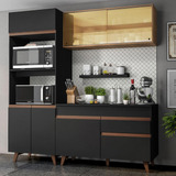 Madesa Gabinete Cocina Compacto 190cm Reims Negro/rústico 02