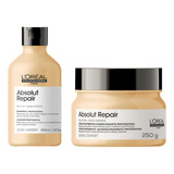 Kit Loreal Absolut Gold Quinoa Shampoo + Mascara Baume 250g