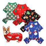 4 Piezas De Pijamas De Navidad Para Perros, Ropa De Cachorr.