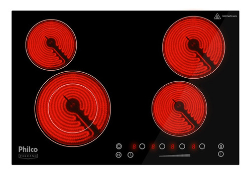 Fogão Cooktop Elétrico Philco Volcano 4 Bocas Pct44vc 220v