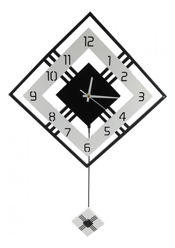 Reloj De Pared Moderno, Diseño Hueco, Reloj Colgante, Péndul