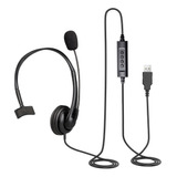 Fone De Ouvido Headset Usb Telemarketing Com Microfone 