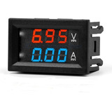 Voltimetro Digital Led Dc 0 A 100v-10a Color Rojo Y Azul