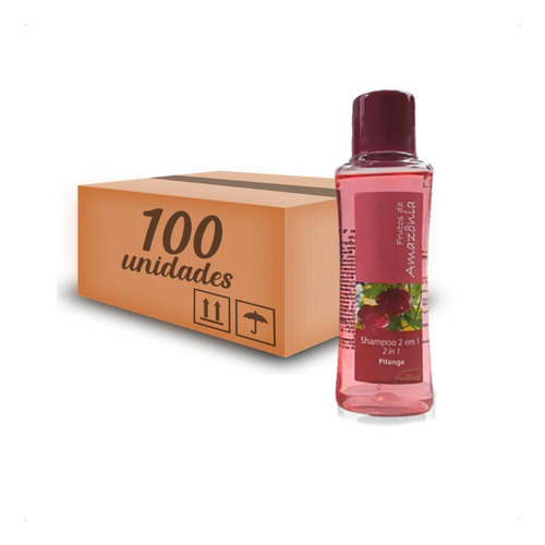 100 Mini Shampoo 2 Em 1 Pitanga 35ml Hotel Motel Pousada Spa