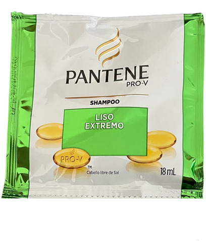 Shampoo Liso Extremo Pantene Hotelero 100 Sobres De 18ml