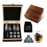 Whisky Stone Con Vasos De Whisky Y Caja De Madera Whiskey St