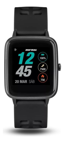 Smartwatch Mormaii Life Full Display Preto Multifunção